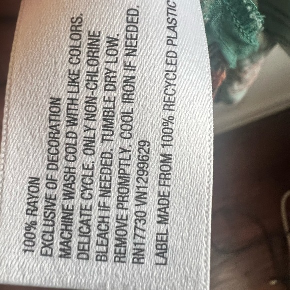 Knox Rose Green Floral Boho Midi Dress V Neck Cottagecore Size S - Picture 4 of 4